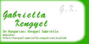 gabriella kengyel business card